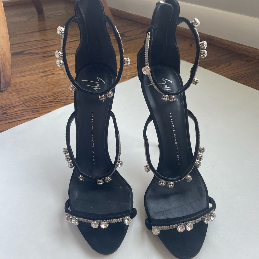 Giuseppe Zanotti black embellished heels